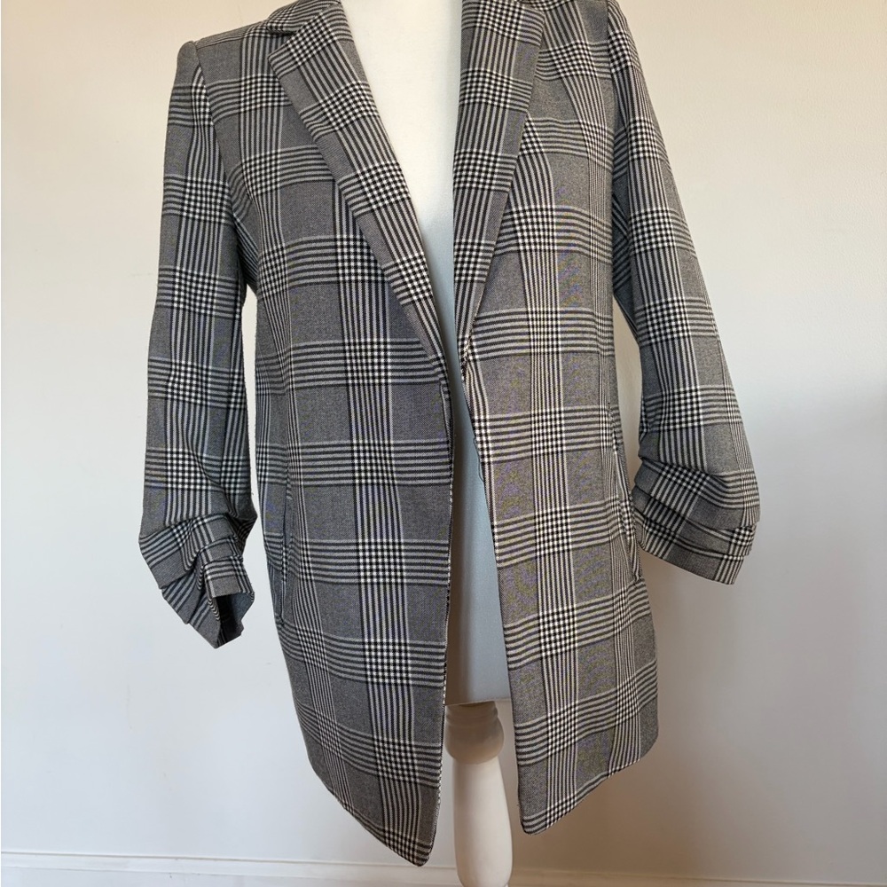 Philosophy Plaid Houndstooth Blazer Jacket Size S/P - Picture 2 of 5